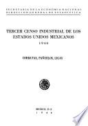 Tercer Censo Industrial De Los Estados Unidos Mexicanos 1940. Corbatas Pañuelos Ligas