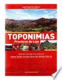 libro Toponimias De La Provincia De Loja