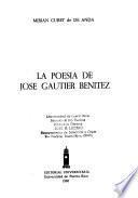 libro La Poesía De José Gautier Benítez