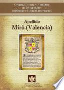 libro Apellido Miró.(valencia)
