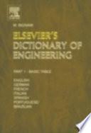 Elsevier S Dictionary Of Engineering