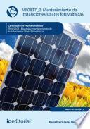 Mantenimiento De Instalaciones Solares Fotovoltaicas. Enae0108