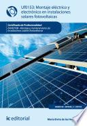 Montaje Eléctrico Y Electrónico De Instalaciones Solares Fotovoltáicas. Enae0108