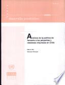 libro Análisis De La Política De Fomento A Las Pequeñas Y Medianas Empresas En Chile