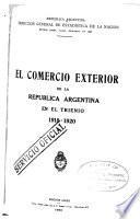 libro Anuario Del Comercio Exterior De La República Argentina